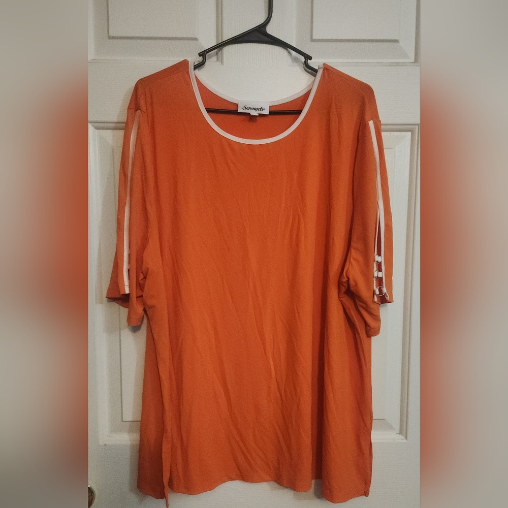 Serengeti Orange Short Sleeve Top